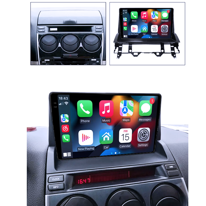 Navigatie dedicata Mazda 6 2002-2008, 4GB RAM 64GB ROM, Procesor Qualcomm Octacore, Android 14, Rezolutie 2K, Display QLED 9", DSP, Carplay&Android Auto, SIM 4G [6]