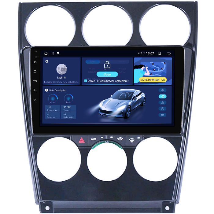 Navigatie dedicata Mazda 6 2002-2008, 8GB RAM 128GB ROM, Octacore, Platforma 7862,Android 13, Display QLED 9”, Suporta camera 360º, DSP, Carplay&Android Auto, SIM 4G, Ventilator Activ [2]