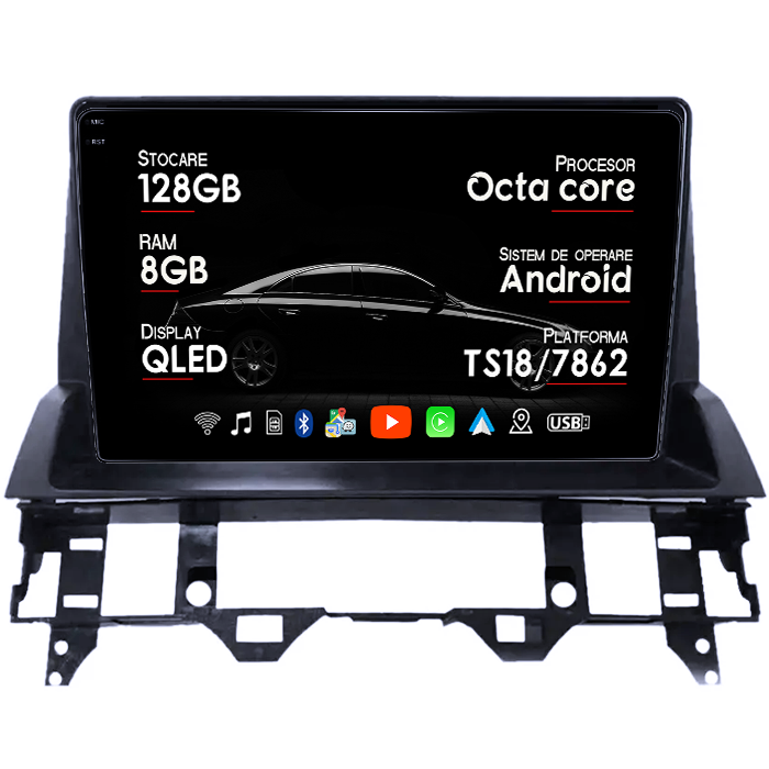 Navigatie dedicata Mitsubishi Colt Plus 2007-2012, 8GB RAM 128GB ROM, Octacore, Platforma TS18, Android 14, Display QLED 9", Suporta camera 360", DSP, Carplay&Android Auto, SIM 4G, Ventilator Activ [1]