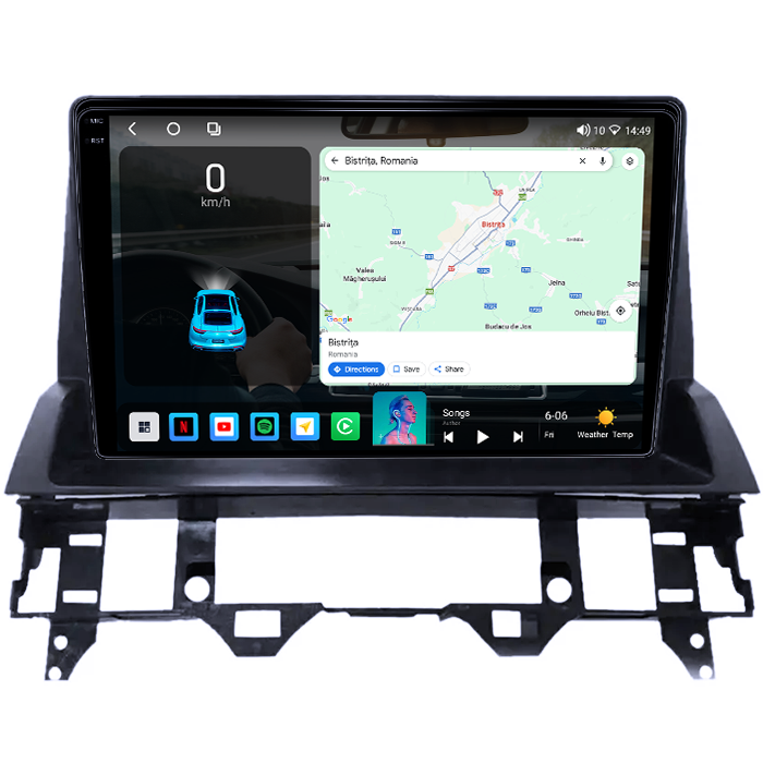 Navigatie dedicata Mazda 6 2002-2009, 4GB RAM 64GB ROM, Octacore, Android 14, Display QLED 1K 9", Carplay&Android Auto, SIM 4G, Ventilator Activ [2]