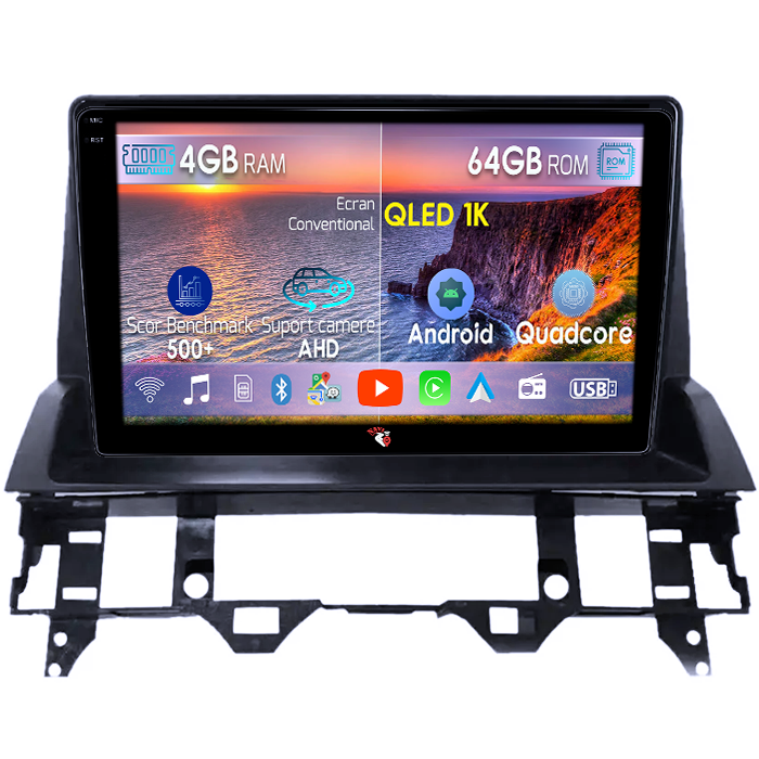 Navigatie dedicata Mazda 6 2002-2009, 4GB RAM 64GB ROM, Octacore, Android 14, Display QLED 1K 9", Carplay&Android Auto, SIM 4G, Ventilator Activ [1]