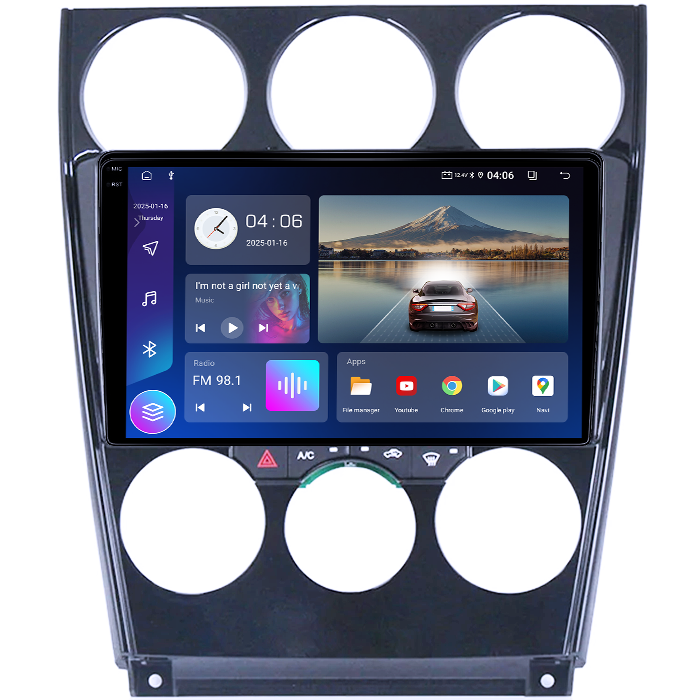 Navigatie dedicata Mazda 6 2004-2015, 4GB RAM 64GB ROM, Quad Core, Display 9" QLED 1K, Carplay, Android 14, Bluetooth, Magazin Play, Suport Camere AHD [4]