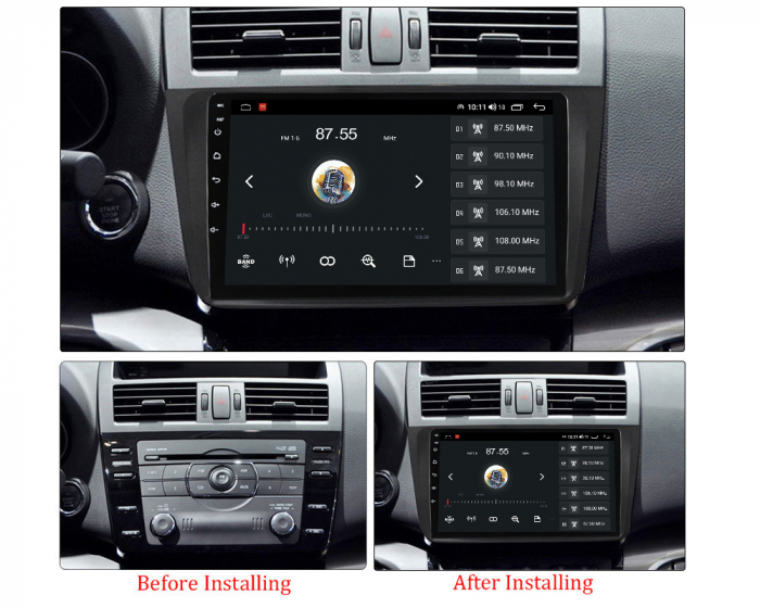 Navigatie dedicata Mazda 6 2008-2012, 4GB RAM 32 ROM, Android 13, QLED, Display 9", DSP, Internet, Youtube , Waze , WI-FI , USB , Bluetooth , Mirrorlink [5]