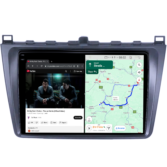Navigatie dedicata Mazda 6 2008-2012, 4GB RAM 32 ROM, Android 13, QLED  Display 9", DSP, Internet, Youtube , Waze , WI-FI , USB , Bluetooth , Mirrorlink [4]