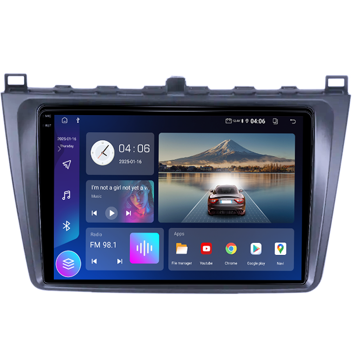Navigatie dedicata Mazda 6 2008-2013, 4GB RAM 64GB ROM, Quadcore, Android 14, Display QLED 1K, 9", DSP, Carplay&Android Auto, , Suport Camere AHD [2]