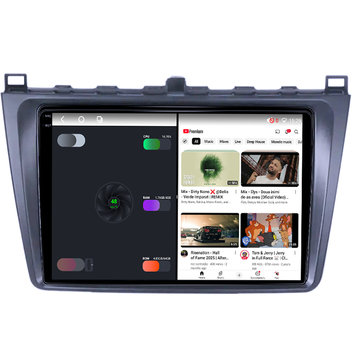 Navigatie dedicata Mazda 6 2008-2014, 4GB RAM 64GB ROM, Octacore, Android 14, Display QLED 1K 9", Carplay&Android Auto, SIM 4G, Ventilator Activ [3]