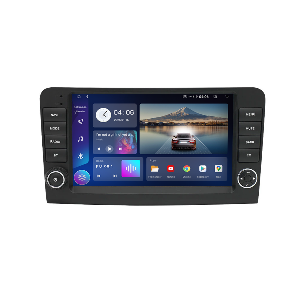 Navigatie dedicata Mercedes ML Butoane W164 2005-2012, 4GB RAM 64GB ROM, Octacore, Android 14, Display QLED  9", DSP, Carplay, Android Auto, Internet, Youtube, Waze, WIFI, Bluetooth [4]