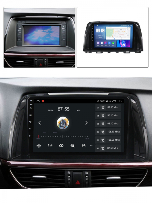 Navigatie dedicata Mazda 6 III 2012-2017, 4GB RAM 64GB ROM, Octacore, Android 13, Display QLED 9", DSP, Carplay, Android Auto, Internet, Youtube, Waze, WIFI, Bluetooth [5]