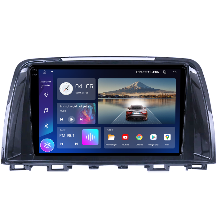 Navigatie dedicata Mazda 6 III 2012-2017, 4GB RAM 64GB ROM, Quadcore, Android 14, Display QLED 1K, 9", DSP, Carplay&Android Auto, Suport camere AHD [3]