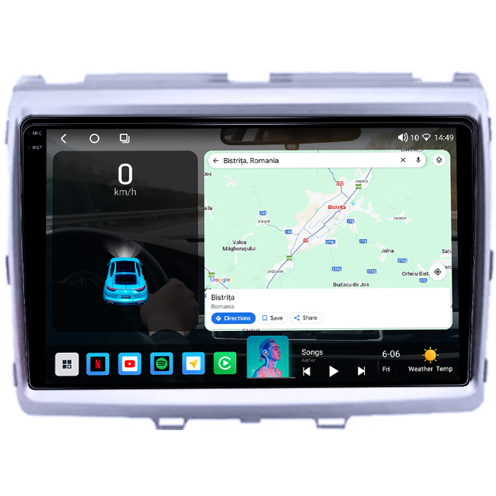 Navigatie dedicata Mazda 8 2011, 4GB RAM 32GB ROM, Octacore, Android 14, Display QLED 1K 9", DSP, Carplay&Android Auto, SIM 4G, Bluetooth, Ventilator Activ [2]