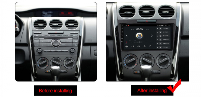 Navigatie dedicata Mazda CX-7 2008-2015, 4 GB RAM 32 ROM, Android 13, Display QLED, 9",DSP, Carplay, Android Auto, Internet, Youtube , Waze , WI-FI , USB , Bluetooth , Mirrorlink [6]