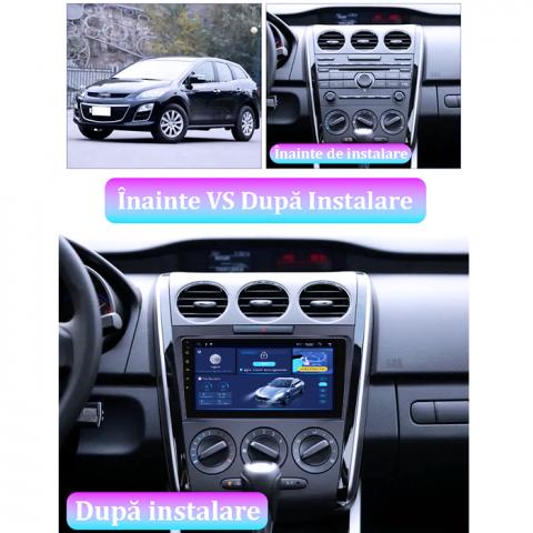 Navigatie dedicata Mazda CX 7 2008-2015, 4GB RAM 64GB ROM, Quad Core, Display 9" QLED 1K, Carplay, Android 14, Bluetooth, Magazin Play, Suport Camere AHD [2]