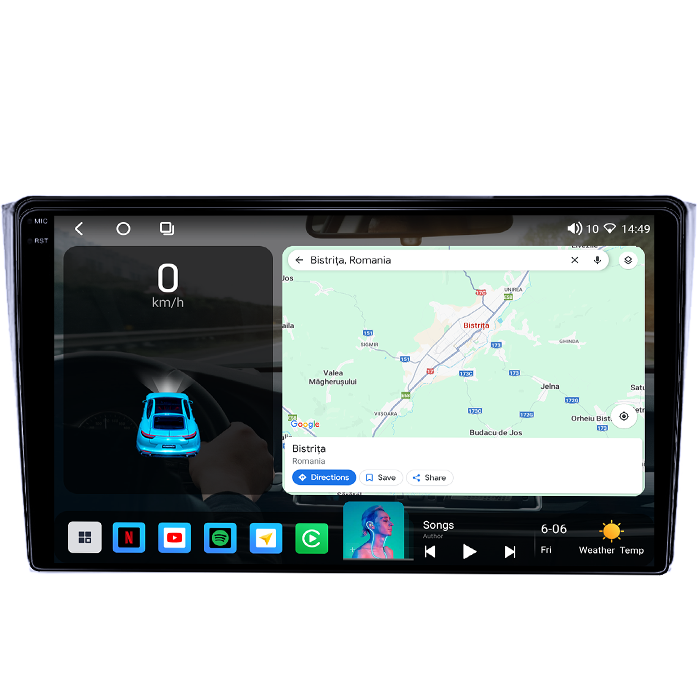 Navigatie dedicata Mazda CX-9 2006-2016, 4GB RAM 64GB ROM, Octacore, Android 14, Display QLED 1K 10", Carplay&Android Auto, SIM 4G, Ventilator Activ [2]