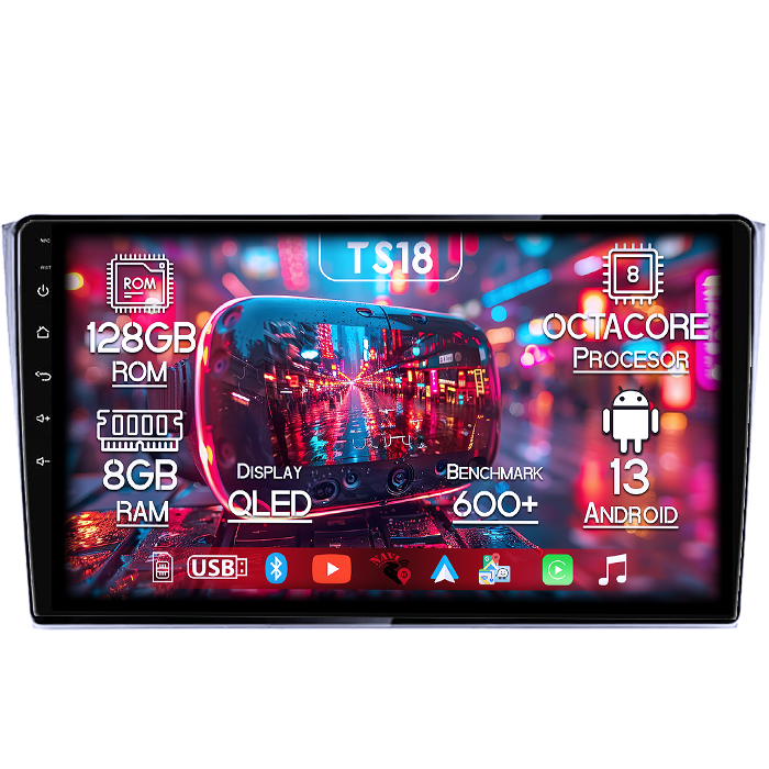 Navigatie dedicata Mazda CX-9 2006-2016, 8GB RAM 128GB ROM, Octacore, Platforma TS18, Android 13, Display QLED 10”, Suporta camera 360º, DSP, Carplay&Android Auto, SIM 4G, Ventilator Activ [1]