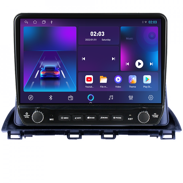 Navigatie dedicata Mazda 3 2013-2019 Tesla cu butoane rotative model 2024, 4GB RAM 64GB ROM, Procesor Quadcore, Android 14, Display QLED 10", DSP, Carplay&Android Auto [5]