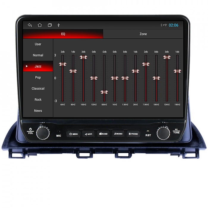 Navigatie dedicata Mazda 3 2013-2019 Tesla cu butoane rotative model 2024, 4GB RAM 64GB ROM, Procesor Quadcore, Android 14, Display QLED 10", DSP, Carplay&Android Auto [2]