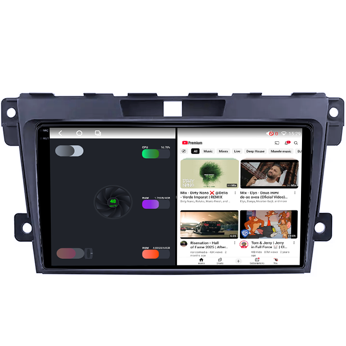 Navigatie dedicata Mazda CX7 2008-2015, 4GB RAM 64GB ROM, Octacore, Android 14, Display QLED 1K 9", Carplay&Android Auto, SIM 4G, Ventilator Activ [3]