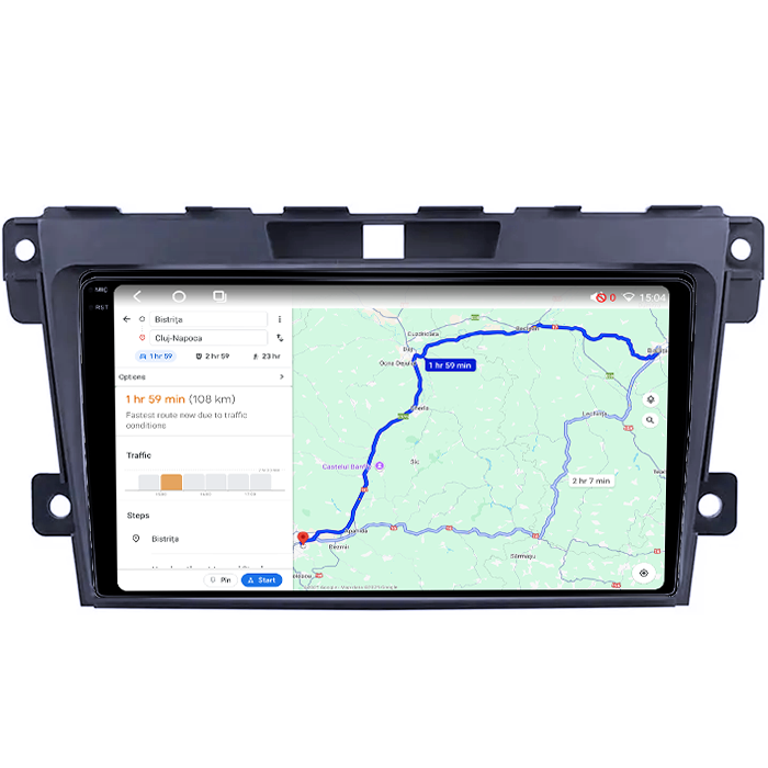 Navigatie dedicata Mazda CX7 2008-2015, 4GB RAM 64GB ROM, Octacore, Android 14, Display QLED 1K 9", Carplay&Android Auto, SIM 4G, Ventilator Activ [4]