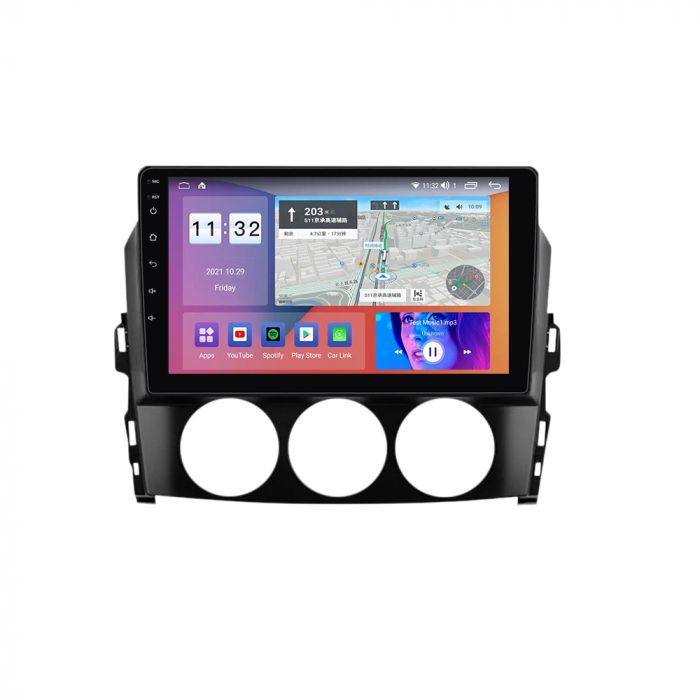 Navigatie dedicata Mazda MX-5 2008-2015, 4GB RAM 32 ROM, Android 13, Display QLED, 9",DSP, Carplay, Android Auto, Internet, Youtube , Waze , WI-FI , USB , Bluetooth , Mirrorlink [4]