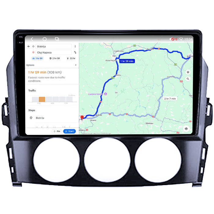 Navigatie dedicata Mazda MX-5 2008-2015, 4GB RAM 64GB ROM, Octacore, Android 14, Display QLED 1K 9", Carplay&Android Auto, SIM 4G, Ventilator Activ [4]