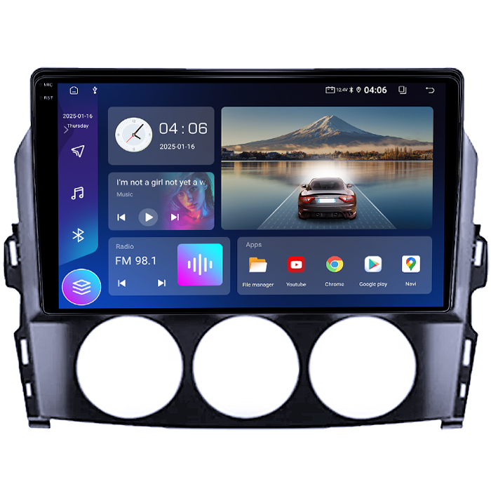 Navigatie dedicata Mazda MX-5 2008-2015, 4GB RAM 64GB ROM, Quad Core, Display 9" QLED  Carplay, Android 14, Bluetooth, Magazin Play, Suport Camere AHD [2]