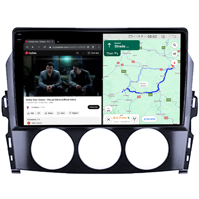 Navigatie dedicata Mazda MX-5 2008-2015, 4GB RAM 64GB ROM, Quad Core, Display 9" QLED 1K, Carplay, Android 14, Bluetooth, Magazin Play, Suport Camere AHD [3]