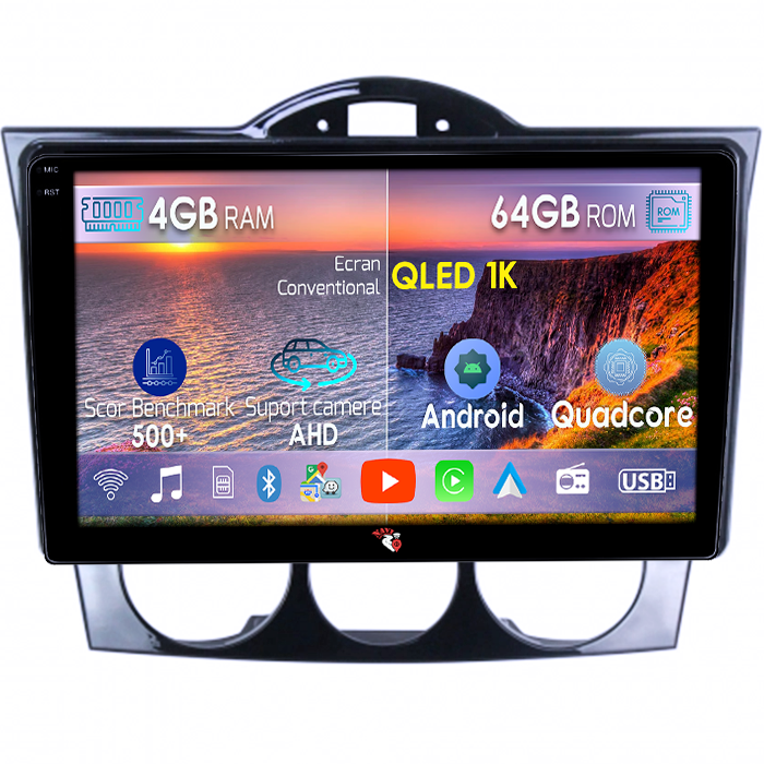 Navigatie dedicata Mazda RX-8 2008-2021, 4GB RAM 64GB ROM, Octacore, Android 14, Display QLED 1K 9", Carplay&Android Auto, SIM 4G, Ventilator Activ [1]