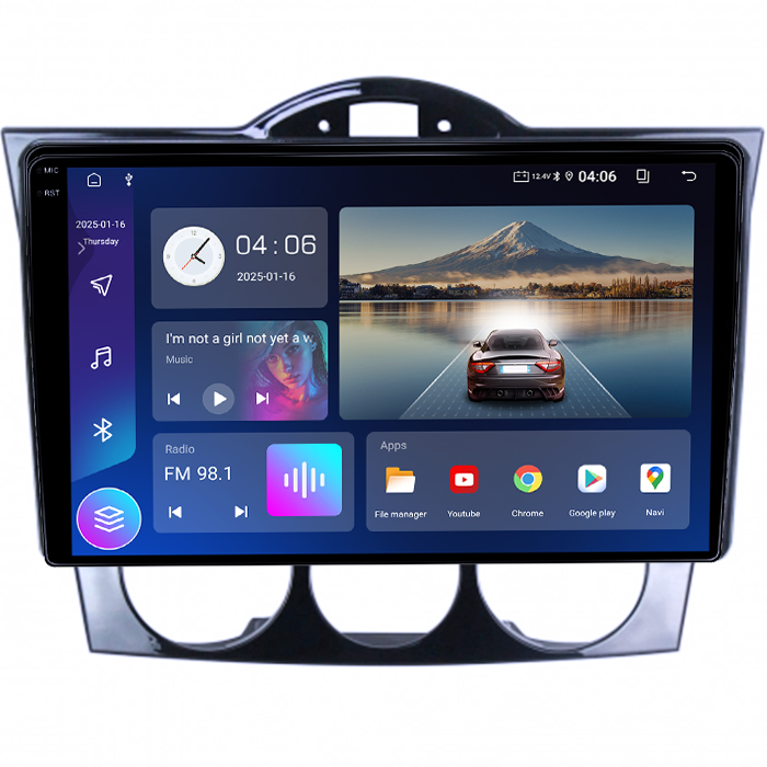Navigatie dedicata Mazda RX-8 2008-2021, 4GB RAM 64GB ROM, Quad Core, Display 9" QLED 1K, Carplay, Android 14, Bluetooth, Magazin Play, Suport Camere AHD [4]