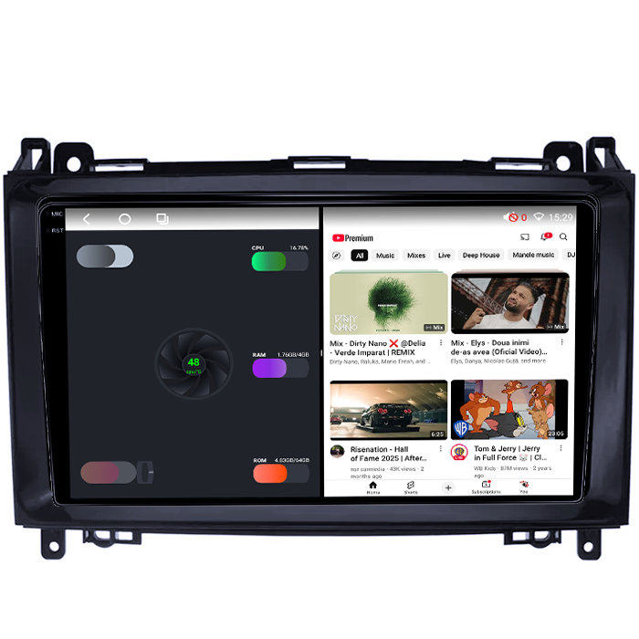 Navigatie dedicata Mercedes-Benz, 4GB RAM 64GB ROM, Procesor Qualcomm Octacore, Android 14, Rezolutie 2K, Display QLED 9", DSP, Carplay&Android Auto, SIM 4G [3]
