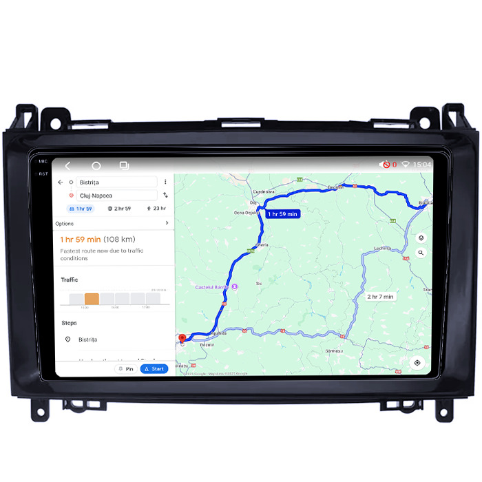 Navigatie dedicata Mercedes-Benz, 4GB RAM 64GB ROM, Procesor Qualcomm Octacore, Android 14, Rezolutie 2K, Display QLED 9", DSP, Carplay&Android Auto, SIM 4G [4]