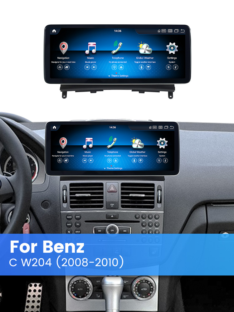 Navigatie dedicata Mercedes Benz C Class W204 8GB RAM 256GB ROM, Procesor Qualcomm Octacore, Android 14, Rezolutie 2K, Display QLED 10.25", DSP, Carplay&Android Auto, SIM 4G [3]