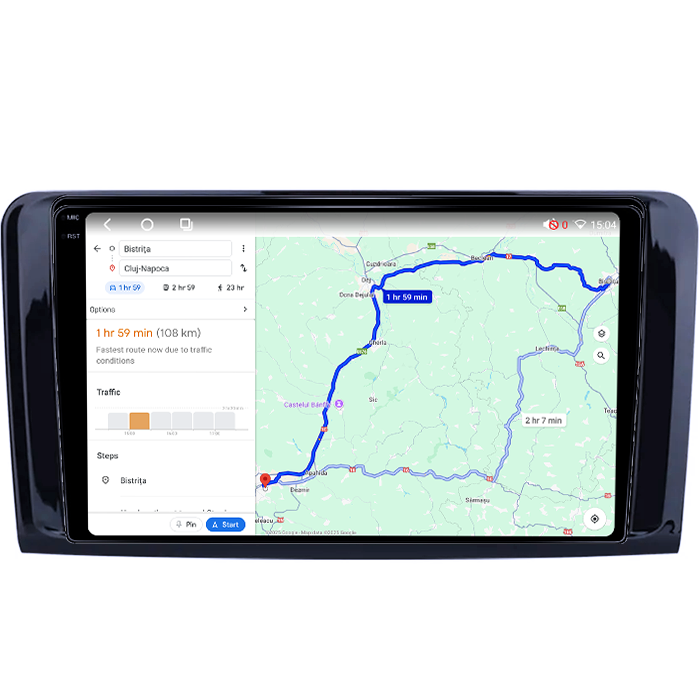 Navigatie dedicata Mercedes Benz ML PX6, 4GB RAM 64GB ROM, Octacore, Android 14, Display QLED 1K 9", Carplay&Android Auto, SIM 4G, Ventilator Activ [4]