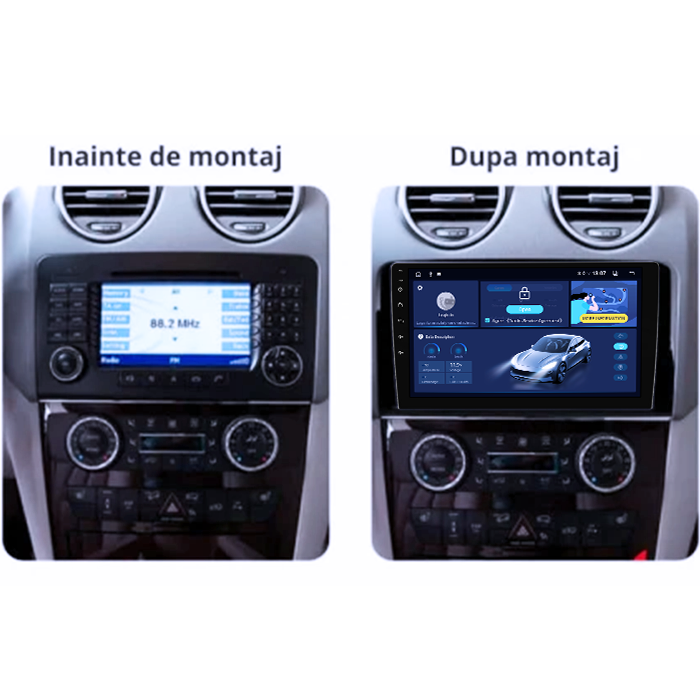 Navigatie dedicata Mercedes Benz ML PX6, 4GB RAM 64GB ROM, Octacore, Android 14, Display QLED 1K 9", Carplay&Android Auto, SIM 4G, Ventilator Activ [5]