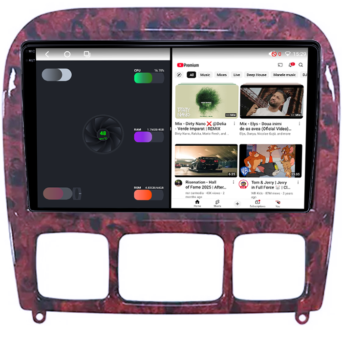 Navigatie dedicata Mercedes-Benz S-class, 12GB RAM 256GB ROM, Android 14, Rezolutie 2K, Display QLED, 9", DSP, Carplay, Android Auto, Internet, Youtube, Waze, Wi Fi, USB [3]