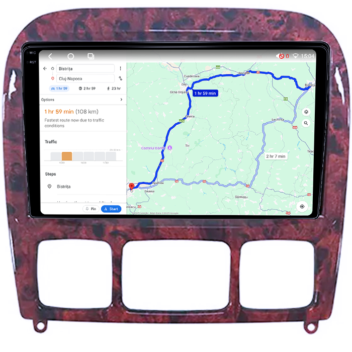 Navigatie dedicata Mercedes-Benz S-class, 12GB RAM 256GB ROM, Android 14, Rezolutie 2K, Display QLED, 9", DSP, Carplay, Android Auto, Internet, Youtube, Waze, Wi Fi, USB [4]