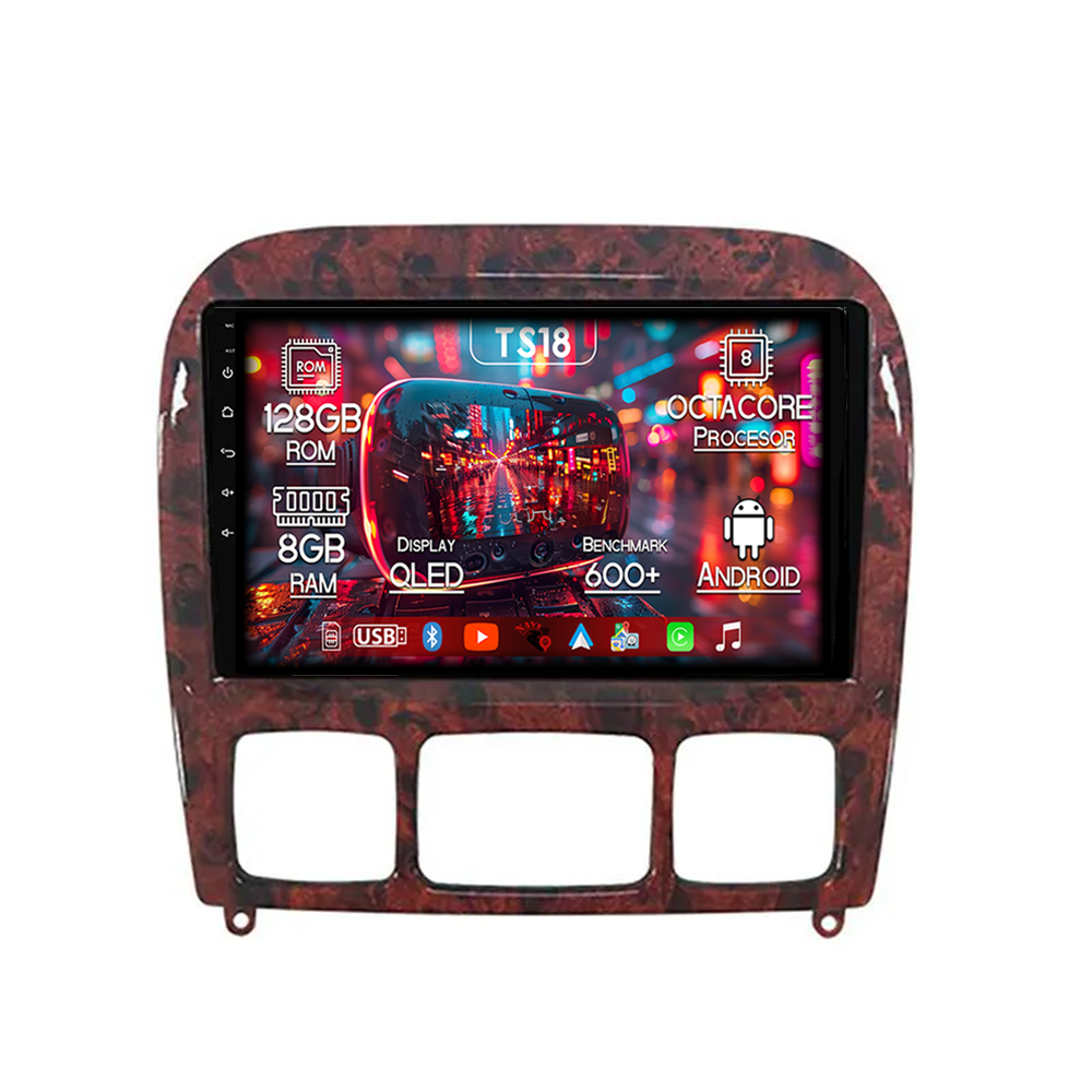 Navigatie dedicata Mercedes-Benz S-class, 8GB RAM 128GB ROM, Octacore, Platforma TS18, Android 13, Display QLED 9”, Suporta camera 360º, DSP, Carplay&Android Auto, SIM 4G, Ventilator Activ [1]