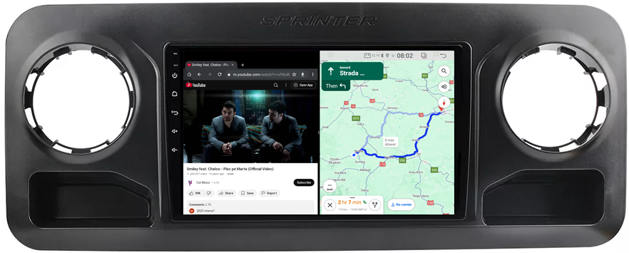 Navigatie dedicata Mercedes Benz Sprinter 2019, 4GB RAM 64GB ROM, Quad Core, Display 9" QLED  Carplay, Android 14, Bluetooth, Magazin Play, Suport Camere AHD [4]