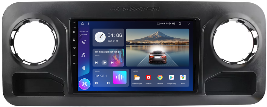 Navigatie dedicata Mercedes Benz Sprinter 2019, 8GB RAM 128GB ROM, Octacore, Platforma TS18, Android 14, Display QLED 9", Suporta camera 360", DSP, Carplay&Android [2]