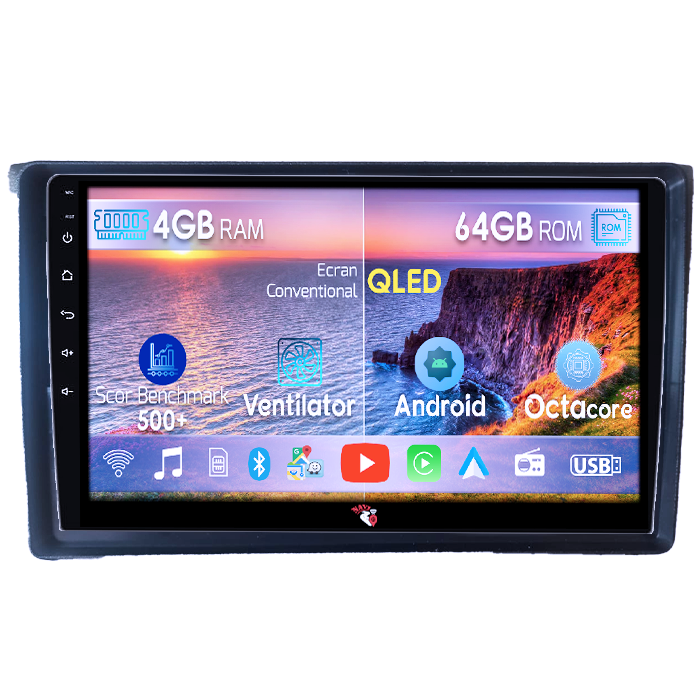 Navigatie dedicata Mercedes-Benz Vito 2003-2006, 4GB RAM 64GB ROM, Octacore, Android 14, Display QLED 9", DSP, Carplay&Android Auto, SIM 4G, Ventilator Activ [1]