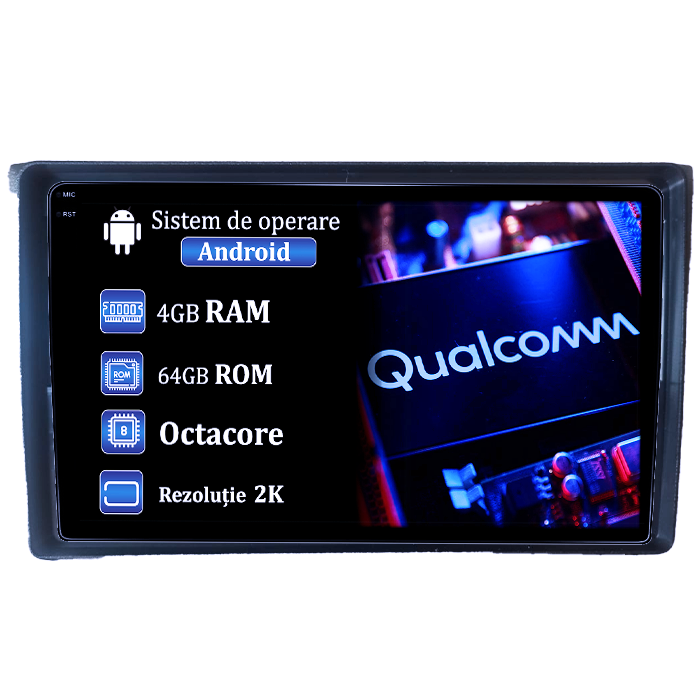 Navigatie dedicata Mercedes-Benz Vito 2003-2006, 4GB RAM 64GB ROM, Procesor Qualcomm Octacore, Android 14, Rezolutie 2K, Display QLED 9", DSP, Carplay&Android Auto, SIM 4G [1]