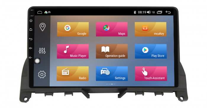 Navigatie dedicata Mercedes Benz W204 ,C-Class din 2006 - 2012, 4 GB RAM 32 ROM, Android 13, Display QLED, 9", DSP, Carplay, Android Auto, Internet, Youtube , Waze , WI-FI , USB , Blu [5]