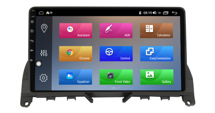 Navigatie dedicata Mercedes Benz W204 ,C-Class din 2006 - 2012, 4GB RAM 64GB ROM, Octacore, Android 13, Display QLED 9", DSP, Carplay, Android Auto, Internet, Youtube, Waze, WIFI, Blu [3]