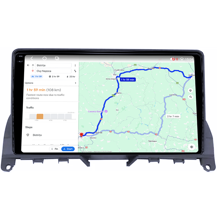 Navigatie dedicata Mercedes Benz C-Clas W204 2006-2012, 4GB RAM 64GB ROM, Octacore, Android 14, Display QLED 1K 9", Carplay&Android Auto, SIM 4G, Ventilator Activ [4]