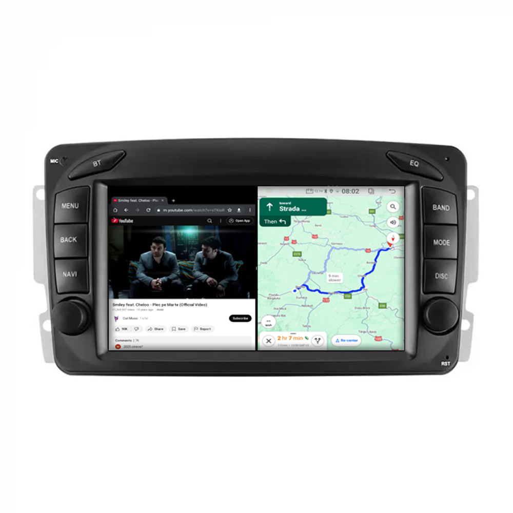 Navigatie dedicata Mercedes-Benz W209, 4GB RAM 64GB ROM, Quadcore, Android 14, Display QLED  7", DSP, Carplay&Android Auto, Suport camere AHD [4]