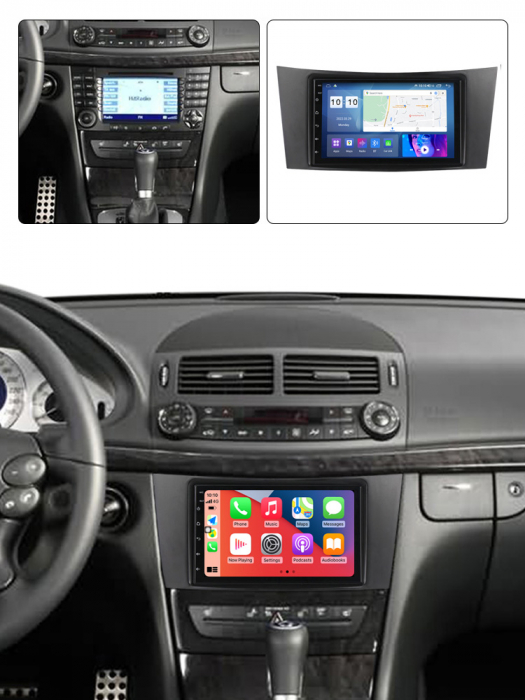(Resigilata) Navigatie dedicata Mercedes Benz W211, 2GB RAM 32GB ROM, Quad Core, Display 9" IPS Full HD, Carplay, Android 13, Bluetooth, Magazin Play, Suport camere AHD [2]