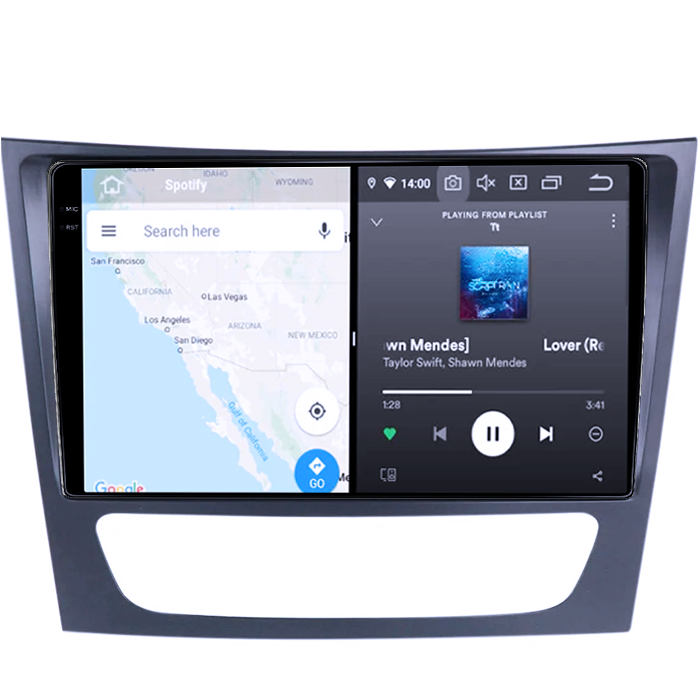 Navigatie dedicata Mercedes Benz W211, 4GB RAM 64GB ROM, Octacore, Android 14, Display QLED 9", DSP, Carplay&Android Auto, SIM 4G, Ventilator Activ                       [2]