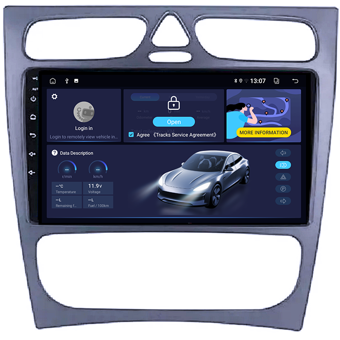 (Resigilata) Navigatie dedicata Mercedes C-Class W203 2000-2004, 2GB RAM 32GB ROM, Quad Core, Display 9" IPS Full HD, Carplay&Android Auto, Android 14, Suport camere AHD [5]