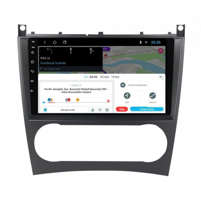 Navigatie dedicata Mercedes C-Class W203 2003-2007, 8GB RAM 128GB ROM, Octacore, Platforma 7862, Android 14, Display QLED 9”, Suporta camera 360º, DSP, Carplay&Android Auto, SIM 4G, Ventilator Activ [3]