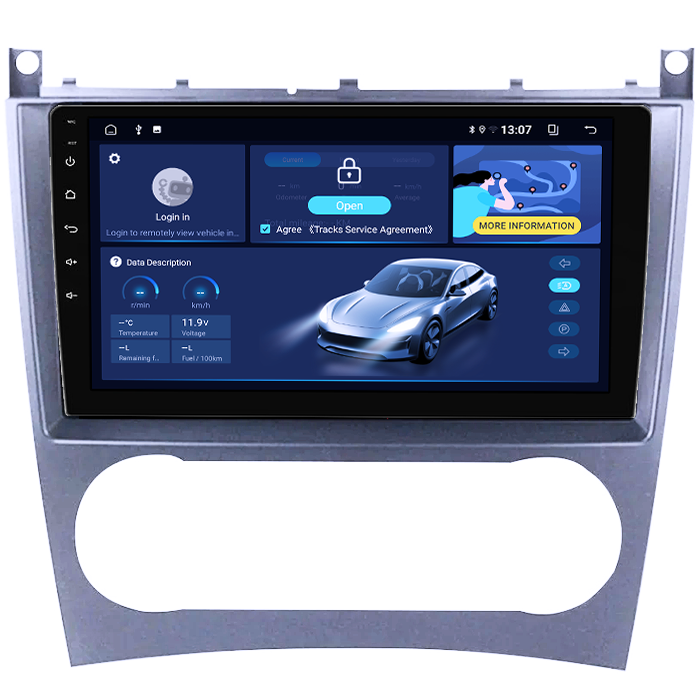 Navigatie dedicata Mercedes C-Class W203 2003-2007, 8GB RAM 128GB ROM, Octacore, Platforma TS18, Android 14, Display QLED 9”, Suporta camera 360º, DSP, Carplay&Android Auto, SIM 4G, Ventilator Activ [2]