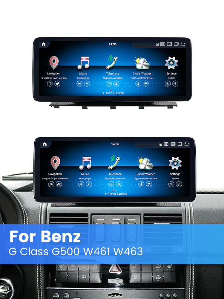 Navigatie dedicata Mercedes G Class G500 w461 w463 2007-2011, 8GB RAM 256GB ROM, Procesor Qualcomm Octacore, Android 14, Rezolutie 2K, Display QLED 10.25", DSP, Carplay&Android Auto, SIM 4G [3]